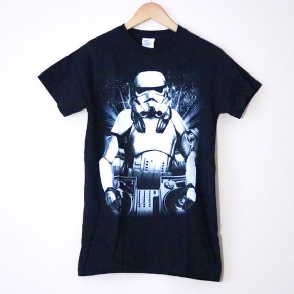 Star Wars DJ Stormtrooper Black Graphic Tee Shirt